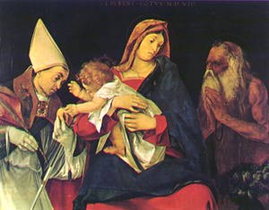 Madonna col Bambino tra i santi Flaviano e Onofrio