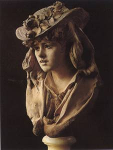 Fanciulla coi fiori sul cappello