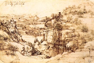 Paesaggio della vallata dell'Arno