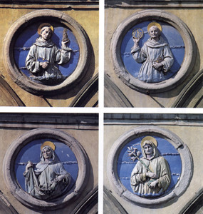 Andrea della Robbia, Sant'Antonio da Padova, San Bernardino, Sant'Elisabetta, Santa Chiara